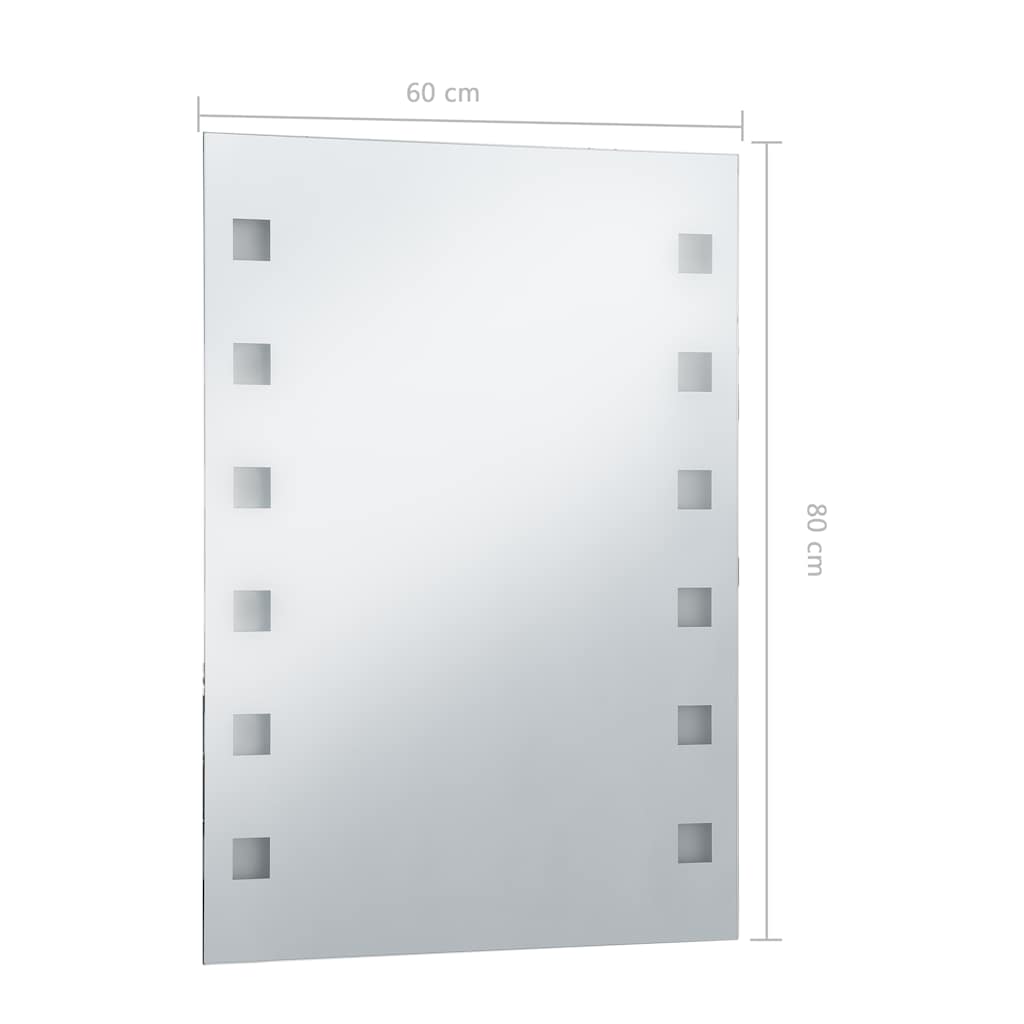 vidaXL Καθρέφτης Μπάνιου Τοίχου με LED 60 x 80 εκ.
