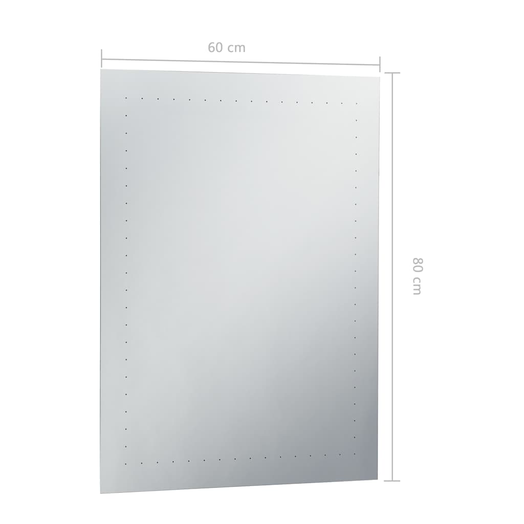 vidaXL Καθρέφτης Μπάνιου Τοίχου με LED 60 x 80 εκ.