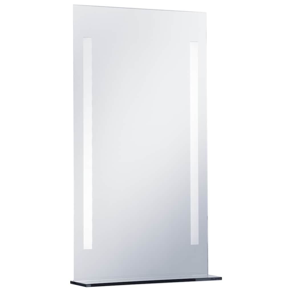 vidaXL Καθρέφτης Μπάνιου Τοίχου με LED και Ράφι 60 x 100 εκ.