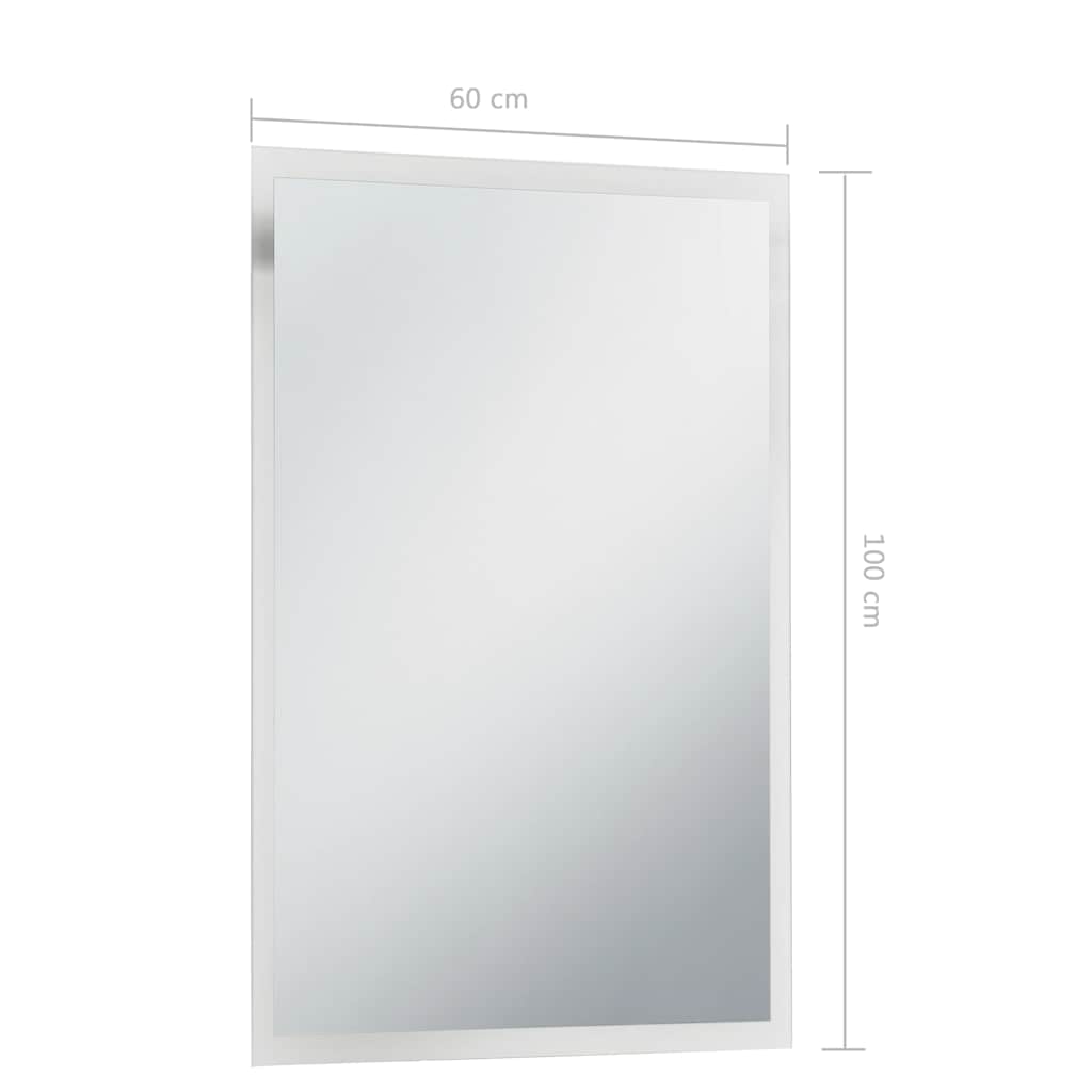 vidaXL Καθρέφτης Μπάνιου Τοίχου με LED 60 x 100 εκ.