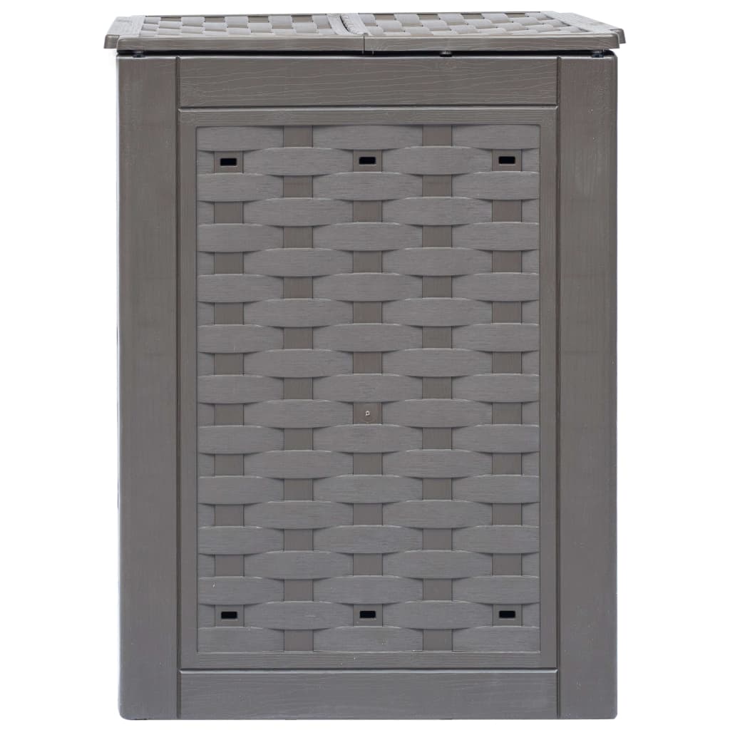 vidaXL Κομποστοποιητής Κήπου Καφέ 60x60x83 εκ. 300 L Πλαστικό Ρατάν