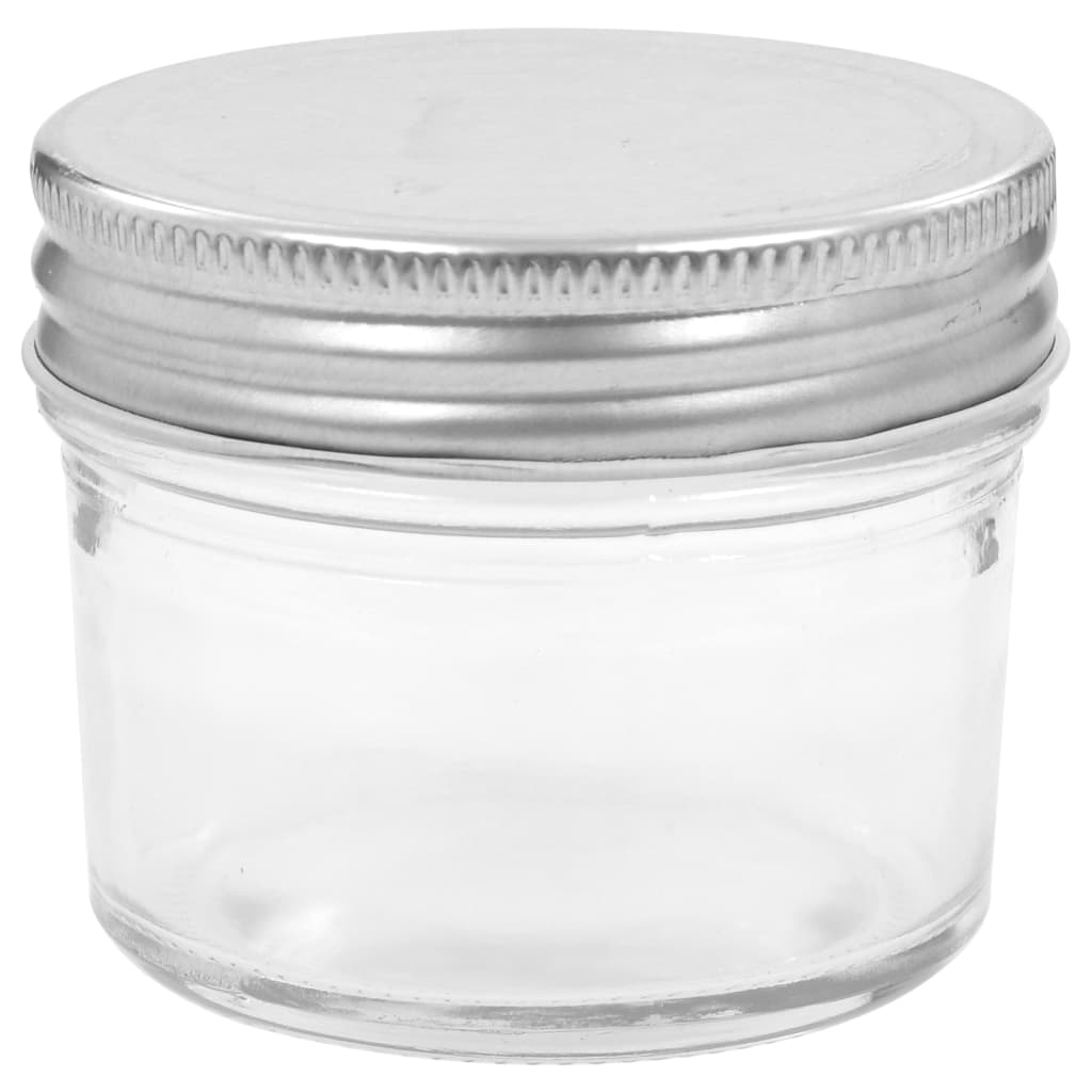 vidaXL Βάζα Μαρμελάδας 96 τεμ. 110 ml Γυάλινα με Ασημένια Καπάκια