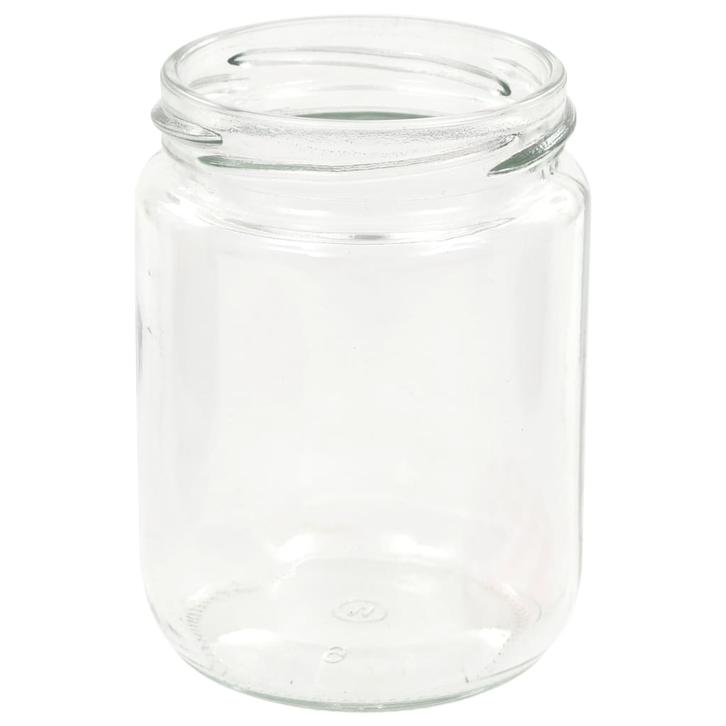 vidaXL Βάζα Μαρμελάδας 48 τεμ. 230 ml Γυάλινα με Κόκκινα/Λευκά Καπάκια