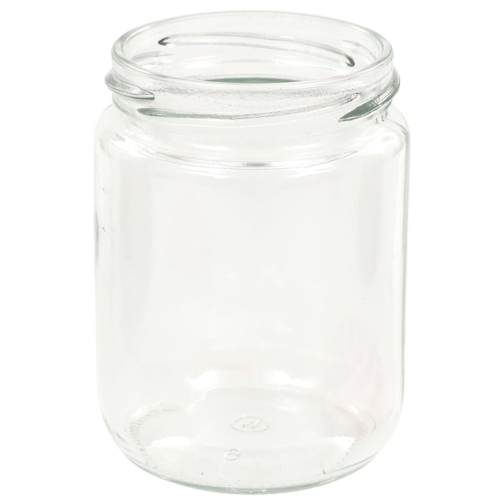 vidaXL Βάζα Μαρμελάδας 96 τεμ. 230 ml Γυάλινα με Κόκκινα/Λευκά Καπάκια