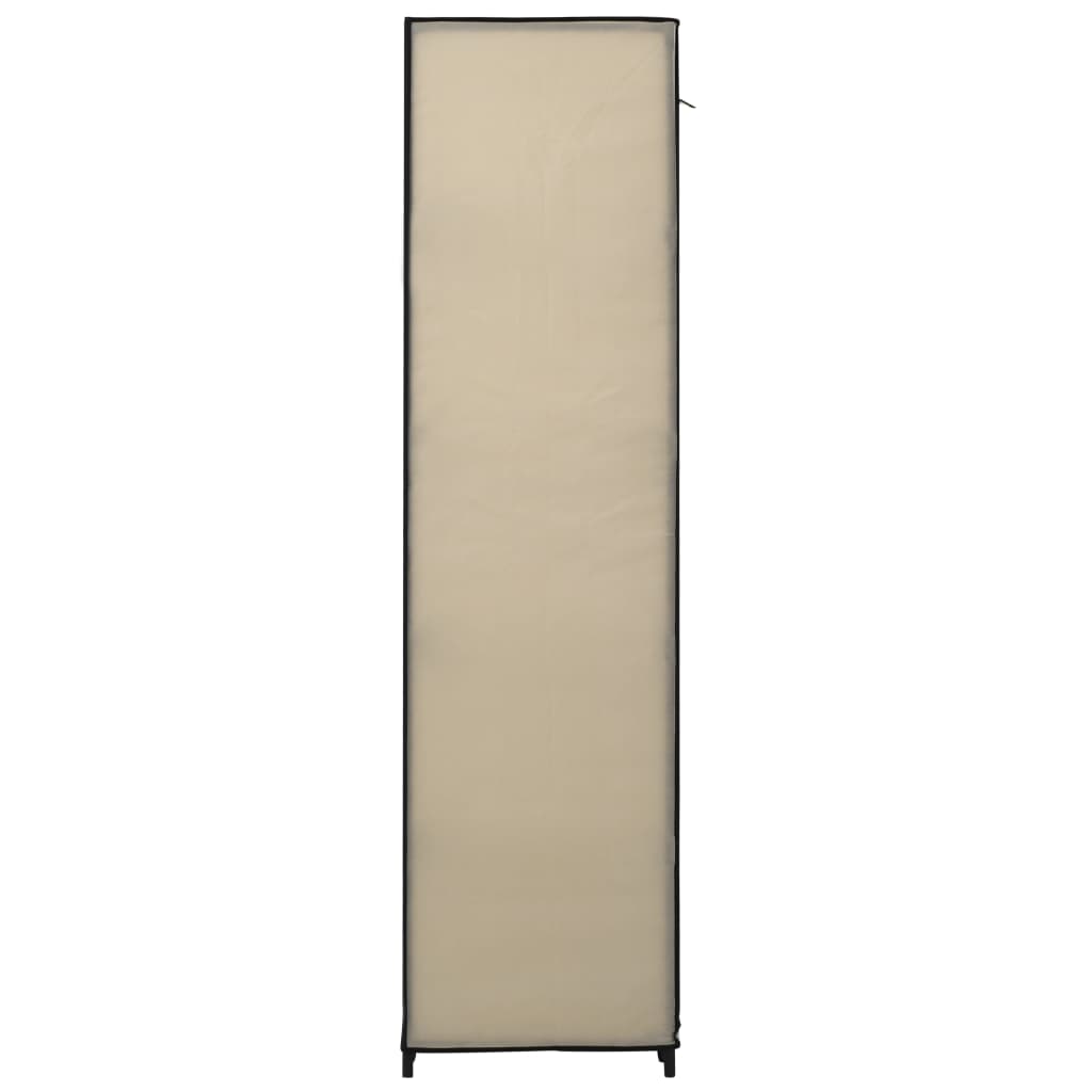 vidaXL Ντουλάπα Αναδιπλούμενη Κρεμ 110 x 45 x 175 εκ. Υφασμάτινη