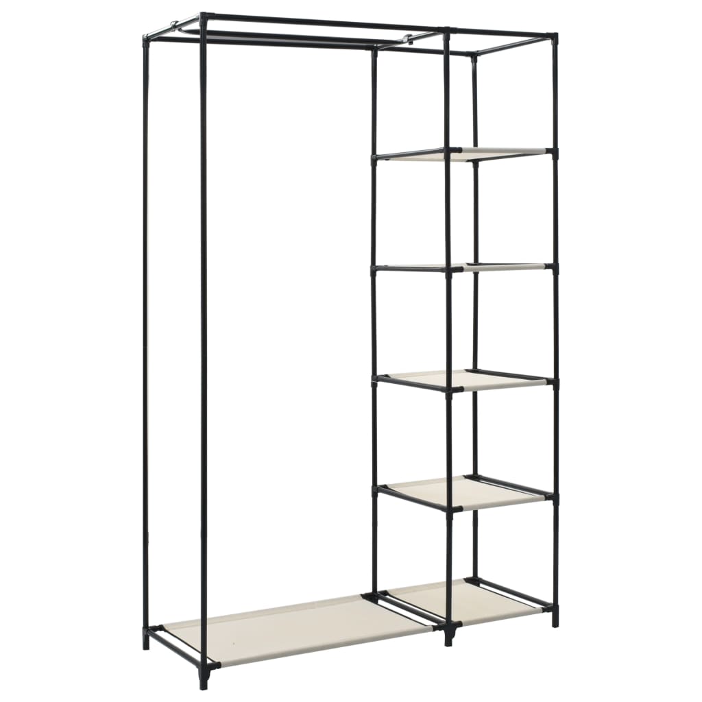 vidaXL Ντουλάπα Αναδιπλούμενη Κρεμ 110 x 45 x 175 εκ. Υφασμάτινη