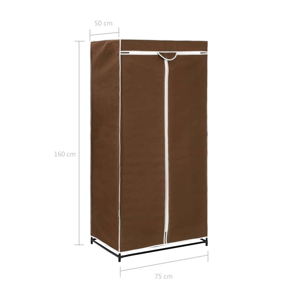 vidaXL Ντουλάπες 2 τεμ. Καφέ 75 x 50 x 160 εκ.