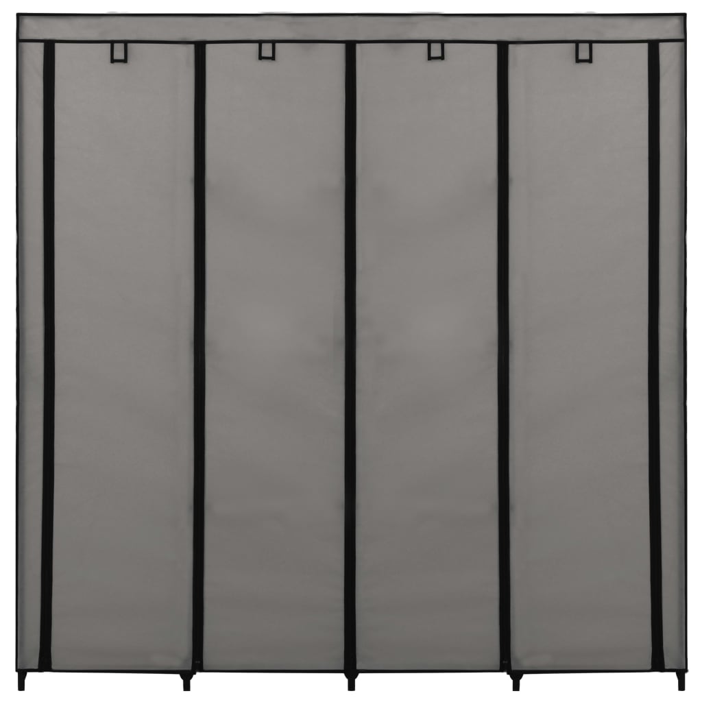 vidaXL Ντουλάπα με 4 Αποθηκευτικά Τμήματα Γκρι 175 x 45 x 170 εκ.