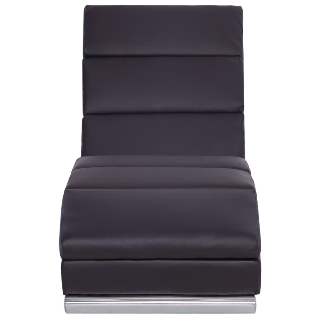 vidaXL Ανάκλιντρο Καφέ από Συνθετικό Δέρμα