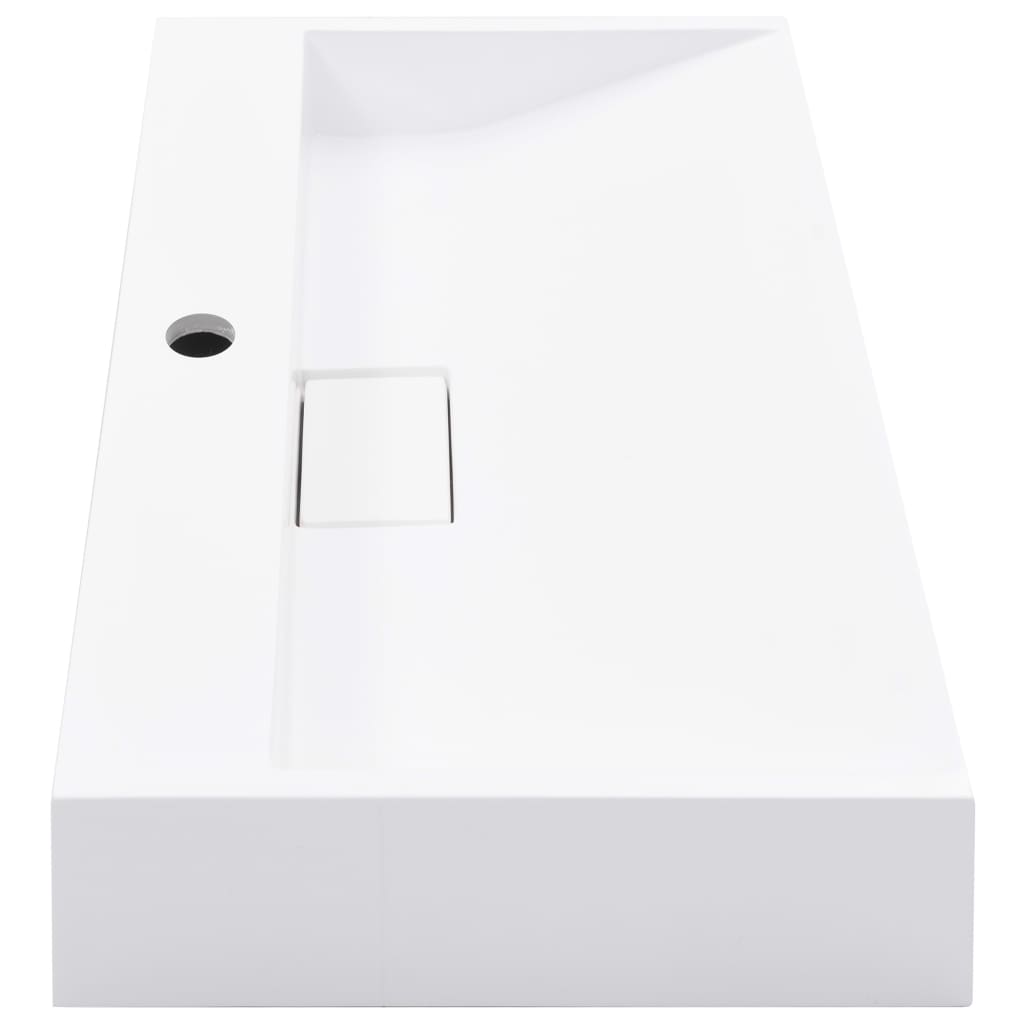 vidaXL Νιπτήρας Λευκός 60x38x11 εκ. Συνθετικός από Τεχνητό Μάρμαρο