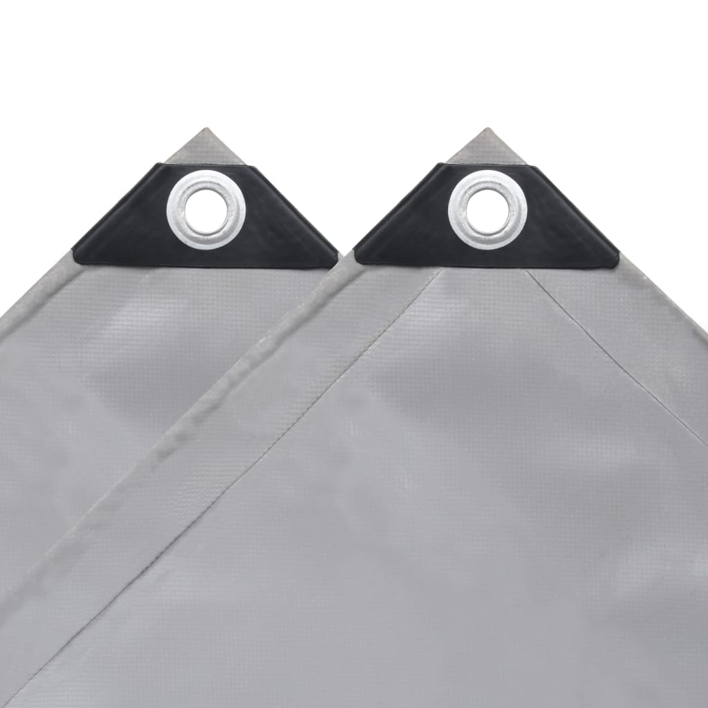 vidaXL Μουσαμάς Γκρι 6 x 8 μ. 650 γρ./μ.²