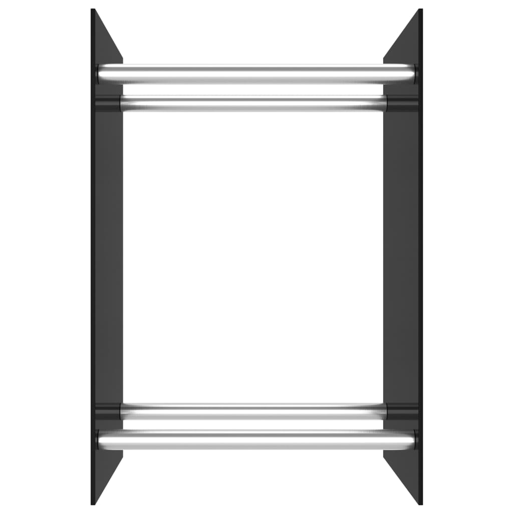 vidaXL Ράφι Καυσόξυλων Μαύρο 40 x 35 x 60 εκ. Γυάλινο