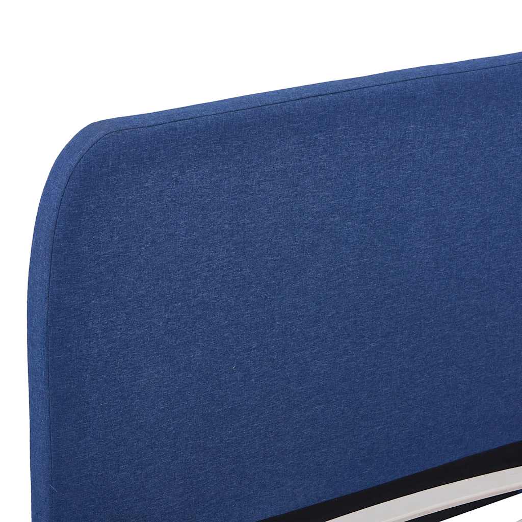 vidaXL Σκελετός Κρεβατιού Χωρίς Στρώμα Μπλε 150x200 εκ. Υφασμάτινο
