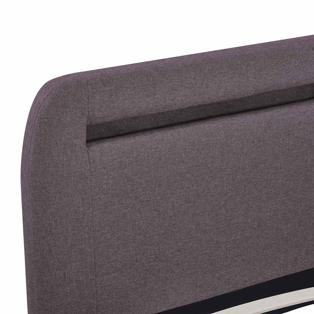 vidaXL Σκελετός Κρεβατιού με LED χωρίς Στρώμα Taupe 150x200 εκ.