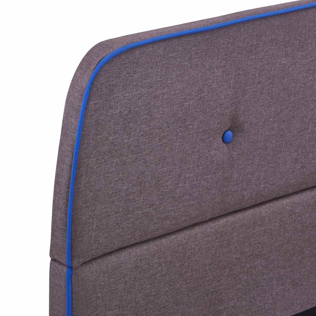 vidaXL Σκελετός Κρεβατιού Χωρίς Στρώμα Taupe Υφασμάτινο 135x190 εκ.
