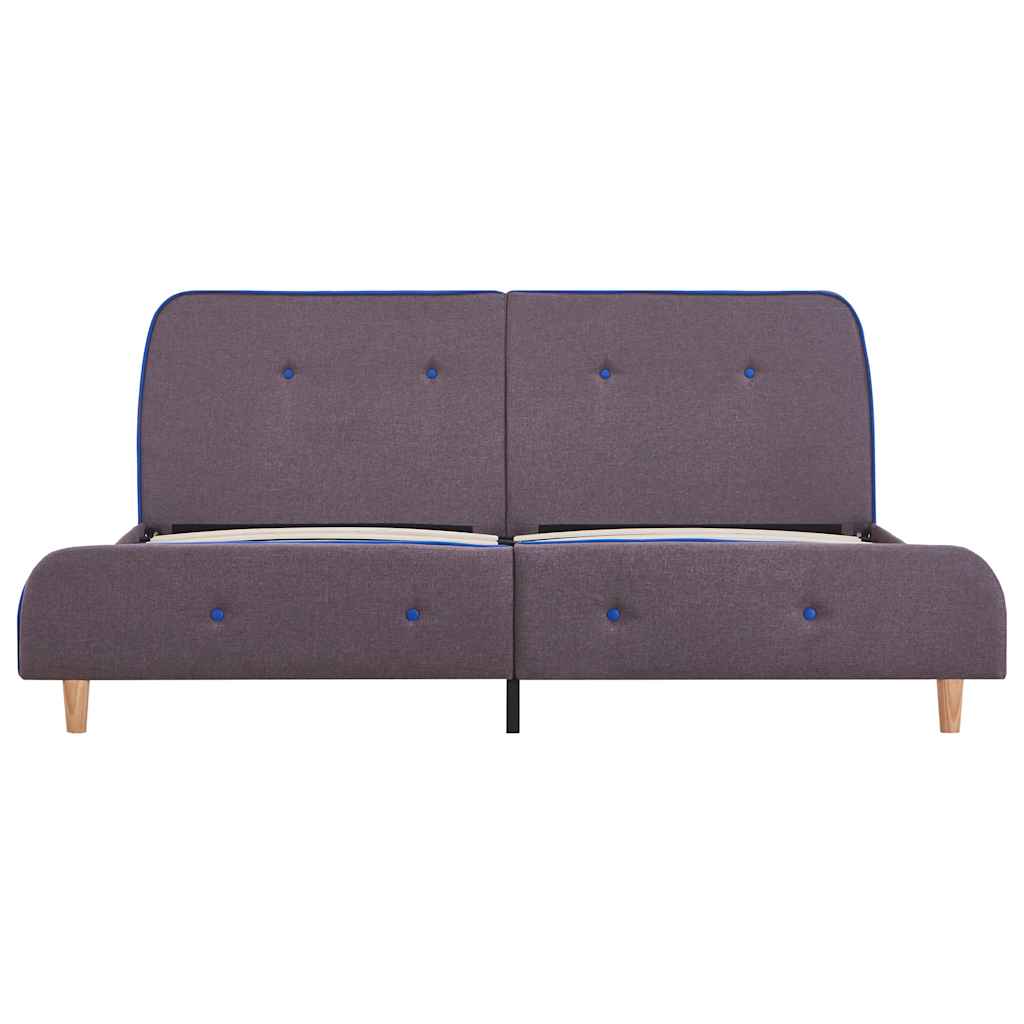 vidaXL Σκελετός Κρεβατιού Χωρίς Στρώμα Taupe 150x200 εκ. Υφασμάτινο