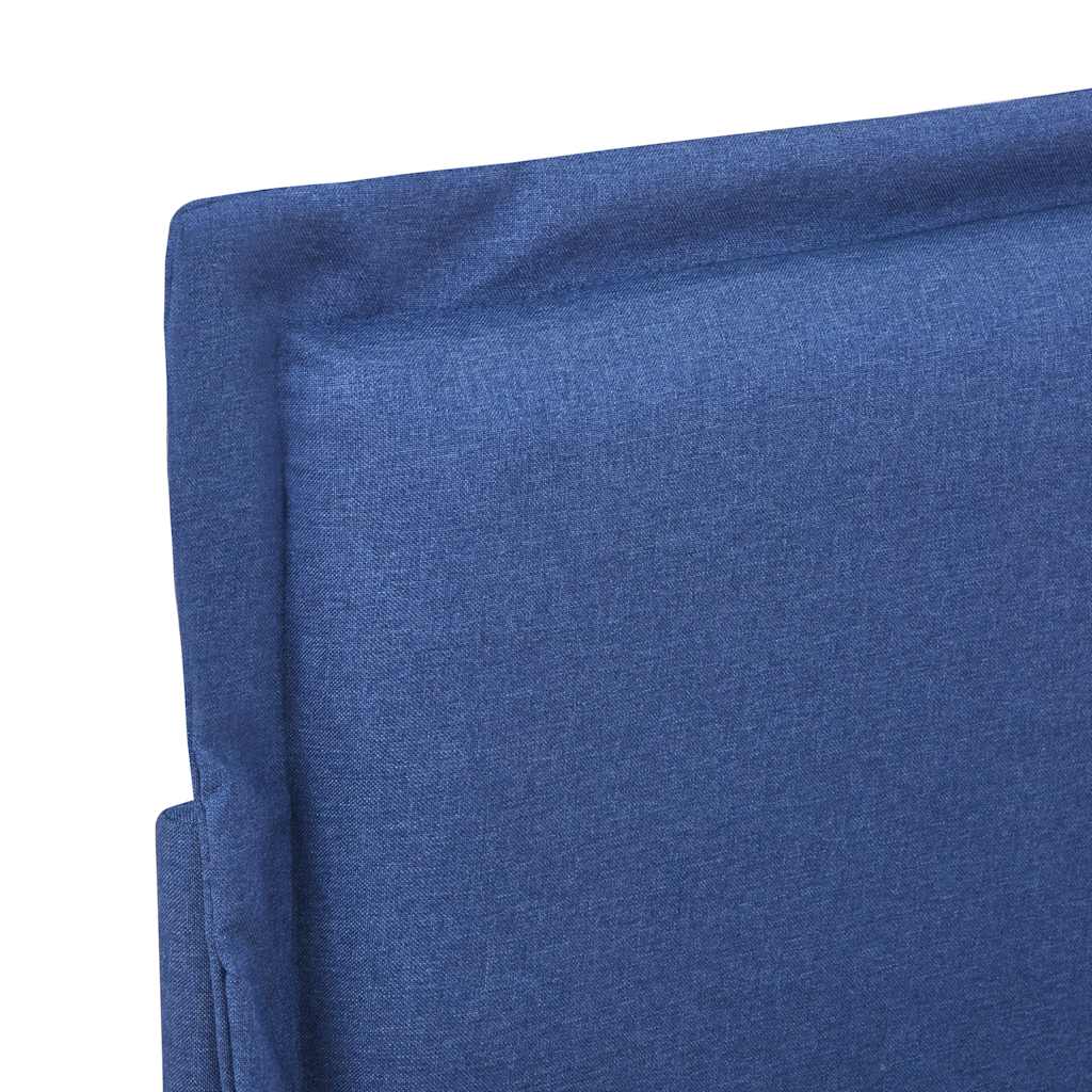 vidaXL Σκελετός Κρεβατιού Χωρίς Στρώμα Μπλε 150x200 εκ. Υφασμάτινο