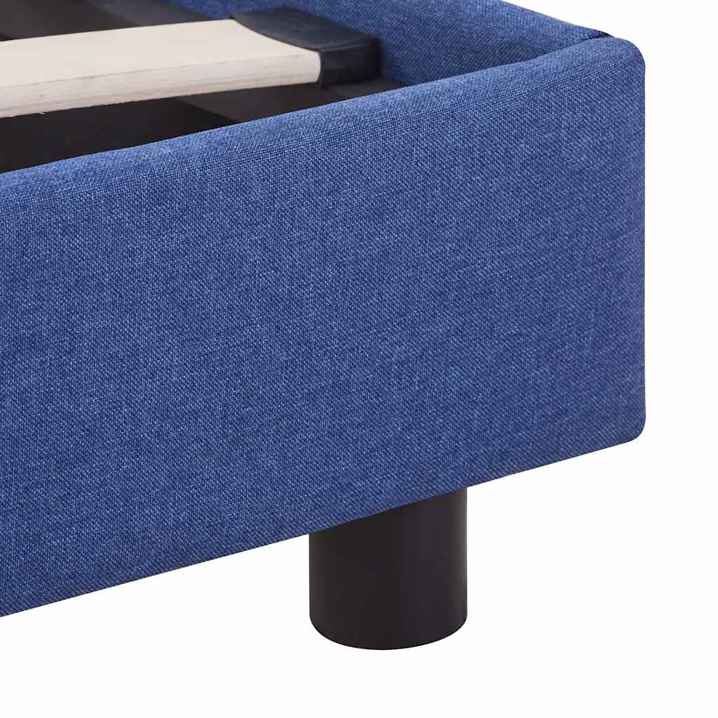 vidaXL Σκελετός Κρεβατιού Χωρίς Στρώμα Μπλε 150x200 εκ. Υφασμάτινο
