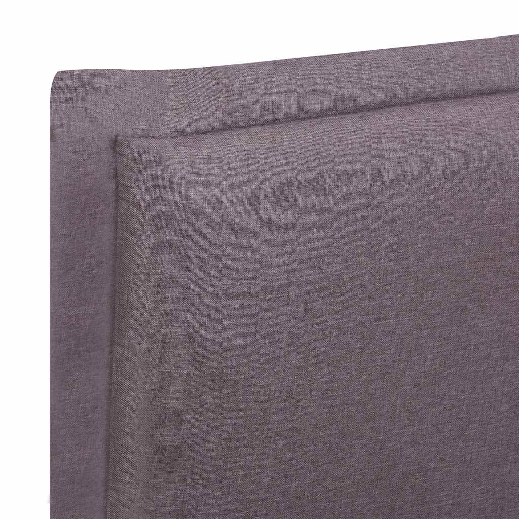 vidaXL Σκελετός Κρεβατιού Χωρίς Στρώμα Taupe Υφασμάτινο 135x190 εκ.