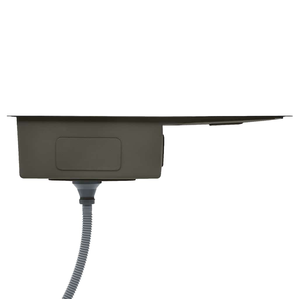 vidaXL Νεροχύτης Κουζίνας Χειροποίητος Μαύρος από Ανοξείδωτο Ατσάλι