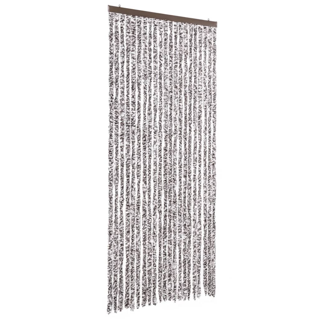 vidaXL Σήτα - Κουρτίνα Πόρτας Καφέ / Μπεζ 90 x 220 εκ. από Σενίλ