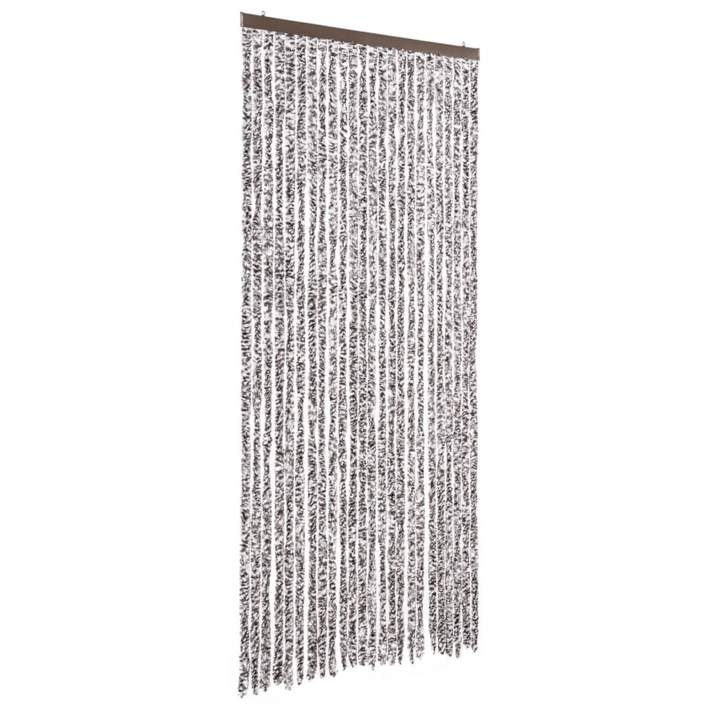 vidaXL Σήτα - Κουρτίνα Πόρτας Καφέ / Μπεζ 100 x 220 εκ. από Σενίλ