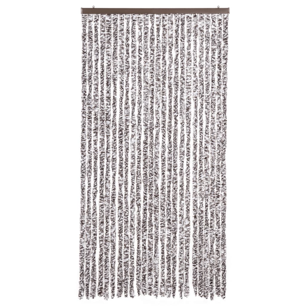 vidaXL Σήτα - Κουρτίνα Πόρτας Καφέ / Μπεζ 100 x 220 εκ. από Σενίλ