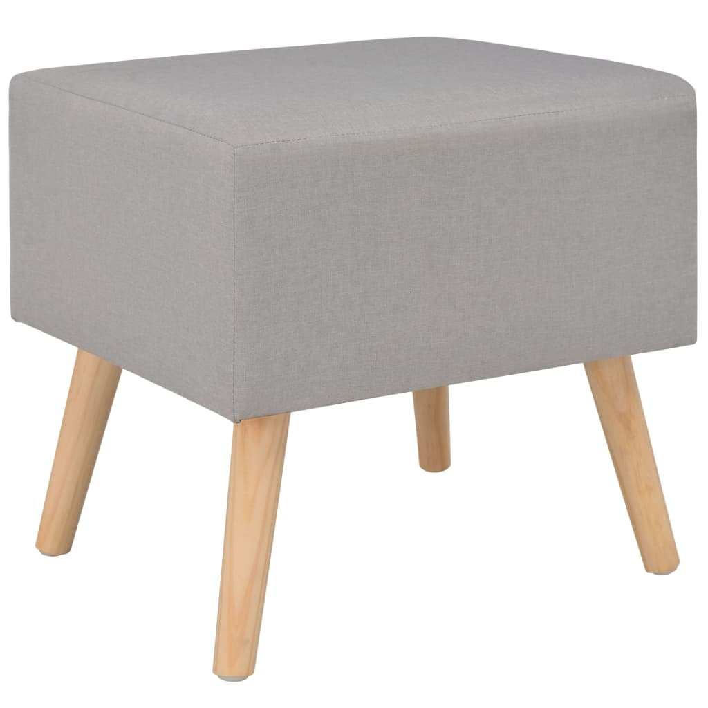 vidaXL Κομοδίνα 2 τεμ. Γκρι 40 x 35 x 40 εκ. Υφασμάτινα