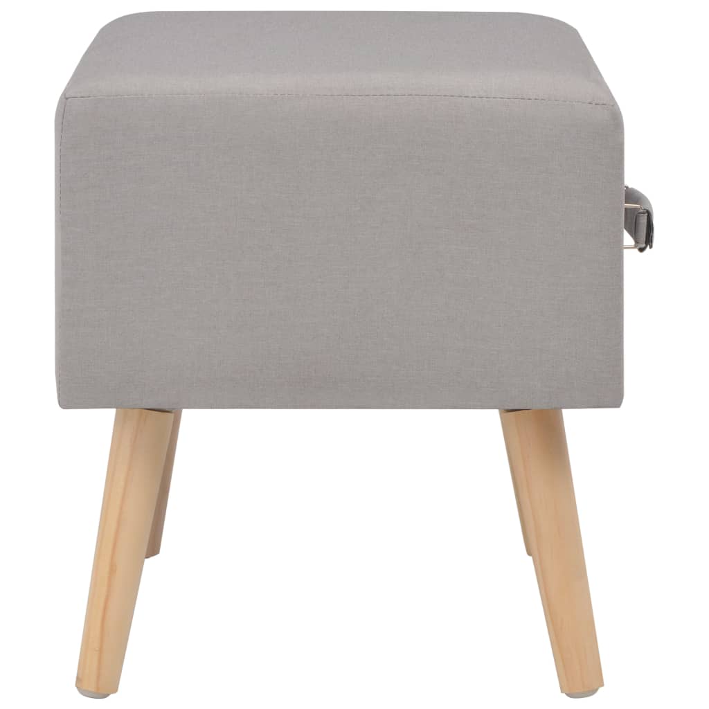vidaXL Κομοδίνα 2 τεμ. Γκρι 40 x 35 x 40 εκ. Υφασμάτινα