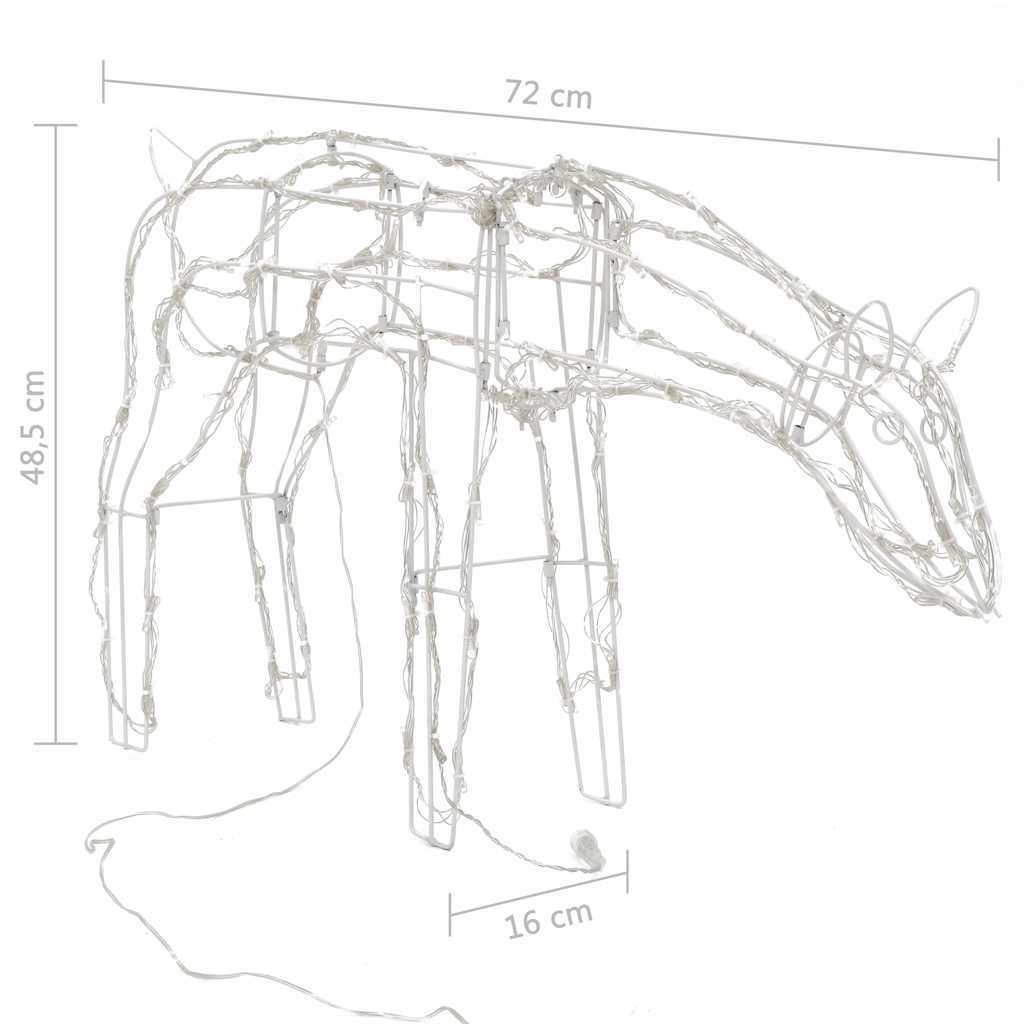 vidaXL Τάρανδοι Χριστουγεννιάτικοι Φωτιζόμενοι 3 τεμ. με 229 LED