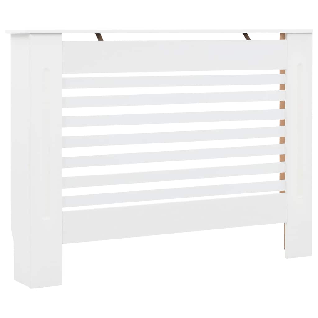 vidaXL Κάλυμμα Καλοριφέρ Λευκό 112 x 19 x 81,5 εκ. από MDF