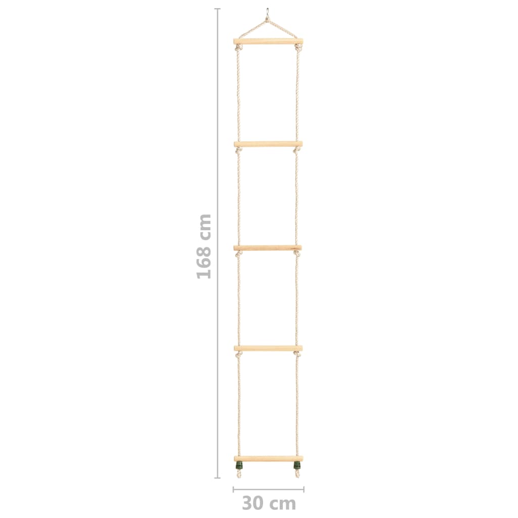 vidaXL Ανεμόσκαλα Παιδική 30 x 168 εκ. Μασίφ Ξύλο και Πολυαιθυλένιο