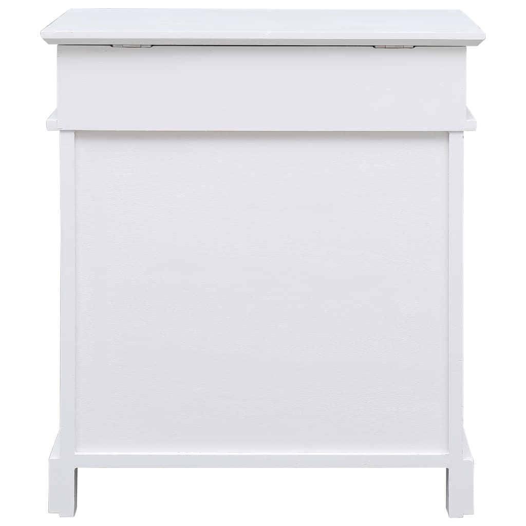 vidaXL Παπουτσοθήκη Λευκή 50 x 28 x 58 εκ. από Ξύλο Παυλώνιας