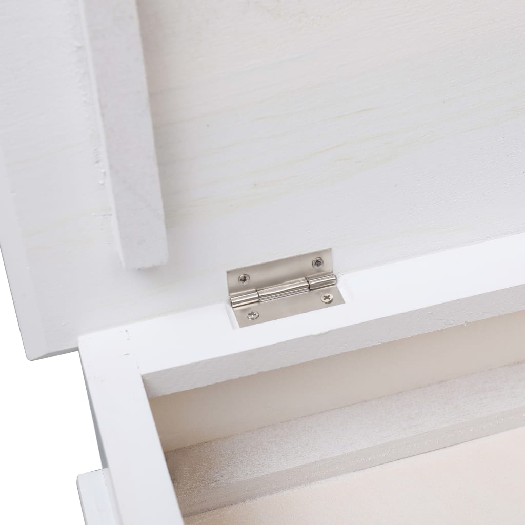 vidaXL Παπουτσοθήκη Λευκή 50 x 28 x 58 εκ. από Ξύλο Παυλώνιας