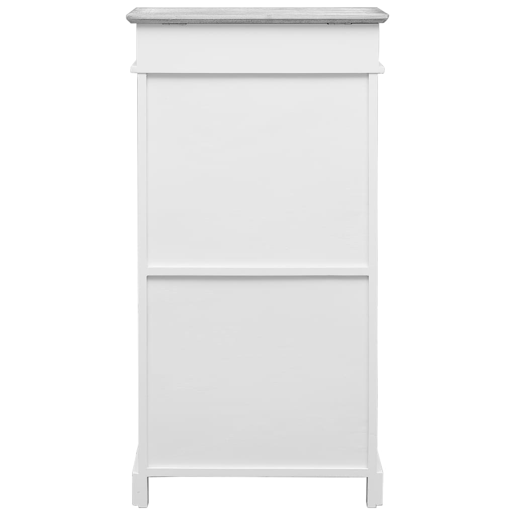 vidaXL Παπουτσοθήκη Γκρι 50 x 28 x 98 εκ. από Ξύλο Παυλώνιας