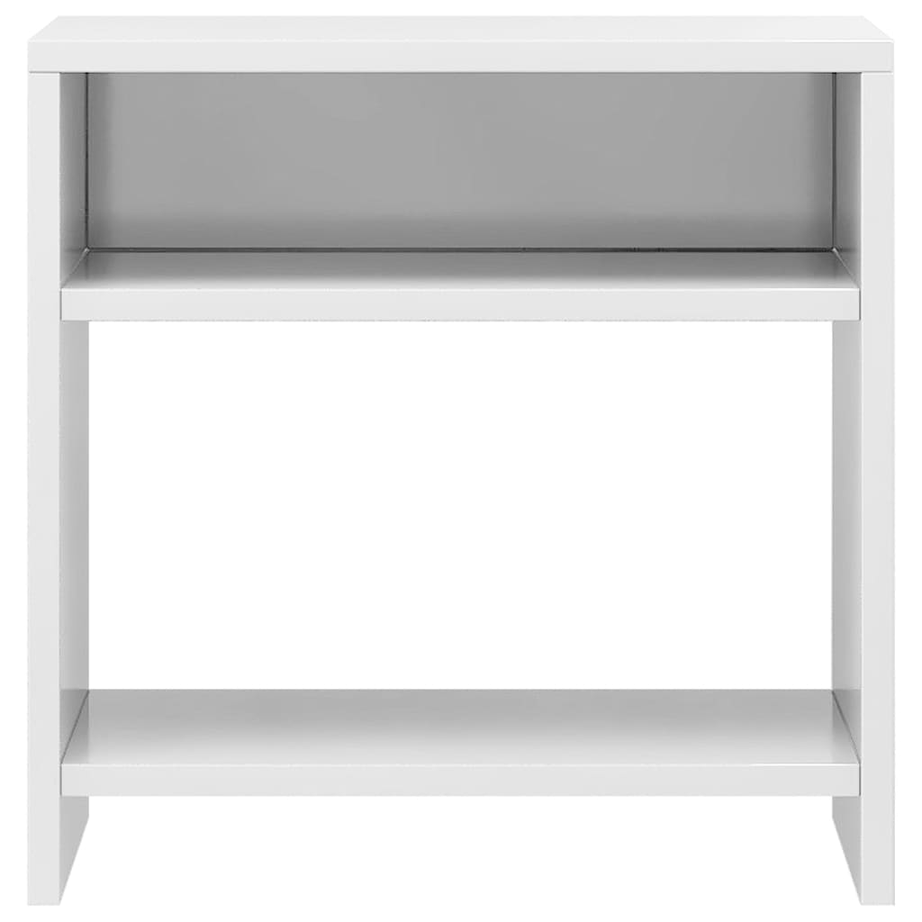 vidaXL Κομοδίνο Γυαλιστερό Λευκό 40 x 30 x 40 εκ. από Επεξ. Ξύλο