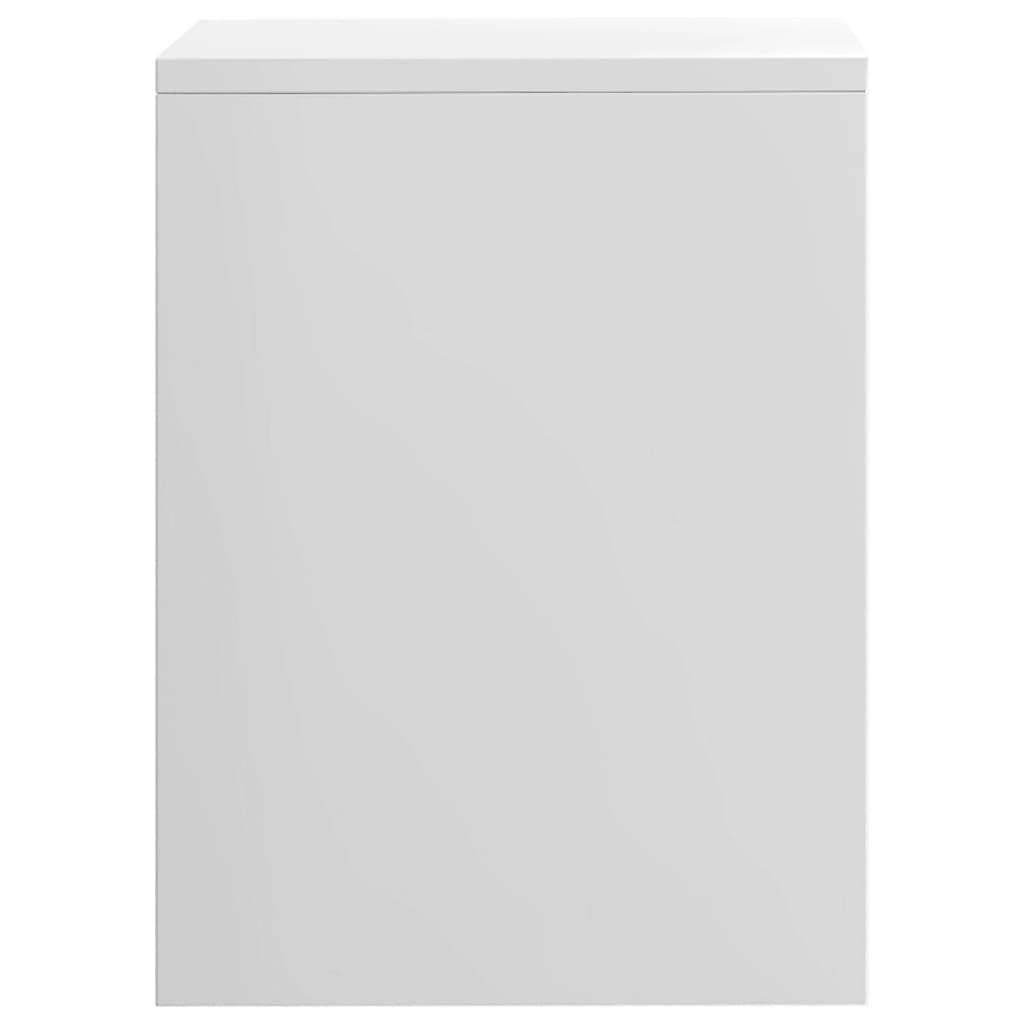 vidaXL Κομοδίνο Γυαλιστερό Λευκό 40 x 30 x 40 εκ. από Επεξ. Ξύλο