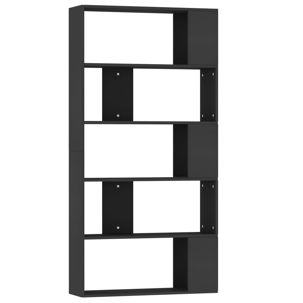 vidaXL Βιβλιοθήκη/Διαχωριστικό Χώρου Μαύρο 80x24x159 εκ. Επεξ. Ξύλο