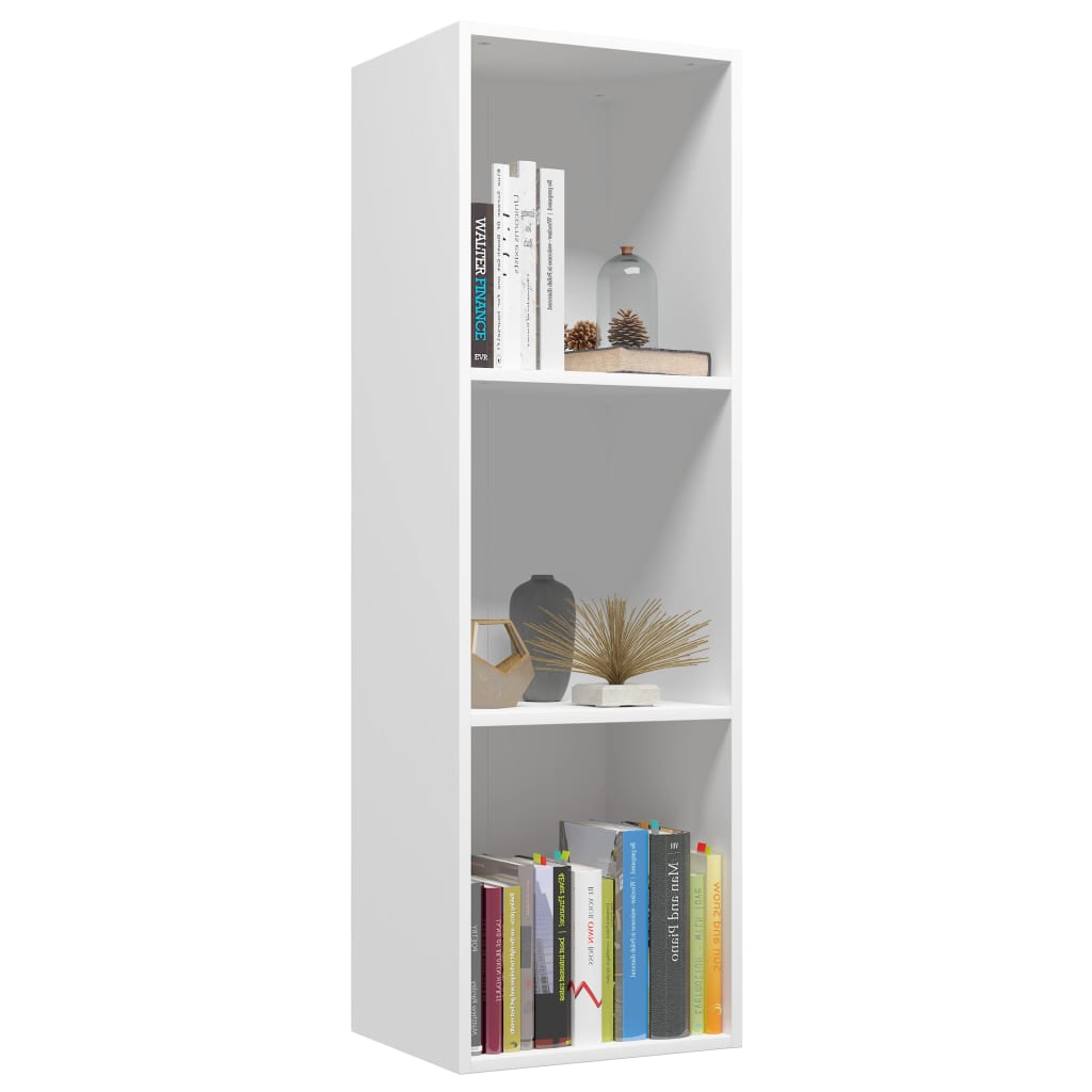 vidaXL Βιβλιοθήκη/Έπιπλο Τηλεόρασης Λευκό 36x30x114 εκ. Επεξ. Ξύλο