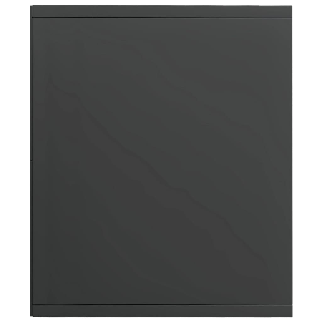 vidaXL Βιβλιοθήκη/Έπιπλο TV Γυαλιστερό Γκρι 36x30x114 εκ. Επεξ. Ξύλο