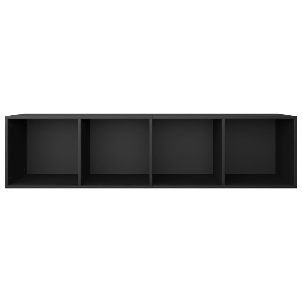 vidaXL Βιβλιοθήκη/Έπιπλο Τηλεόρασης Μαύρο 36x30x143 εκ. Επεξ. Ξύλο