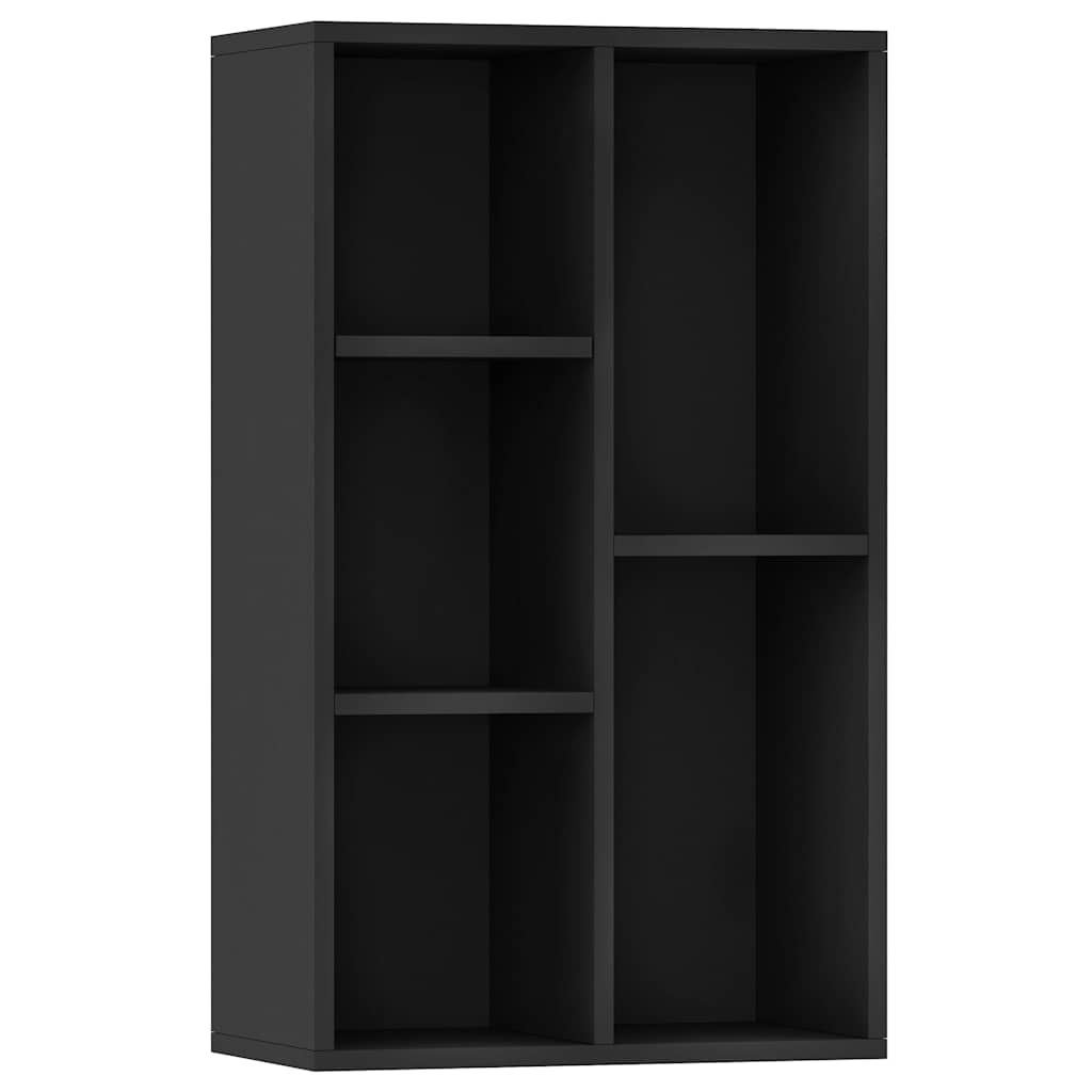 vidaXL Ραφιέρα / Βιβλιοθήκη Μαύρη 50 x 25 x 80 εκ. από Επεξ. Ξύλο