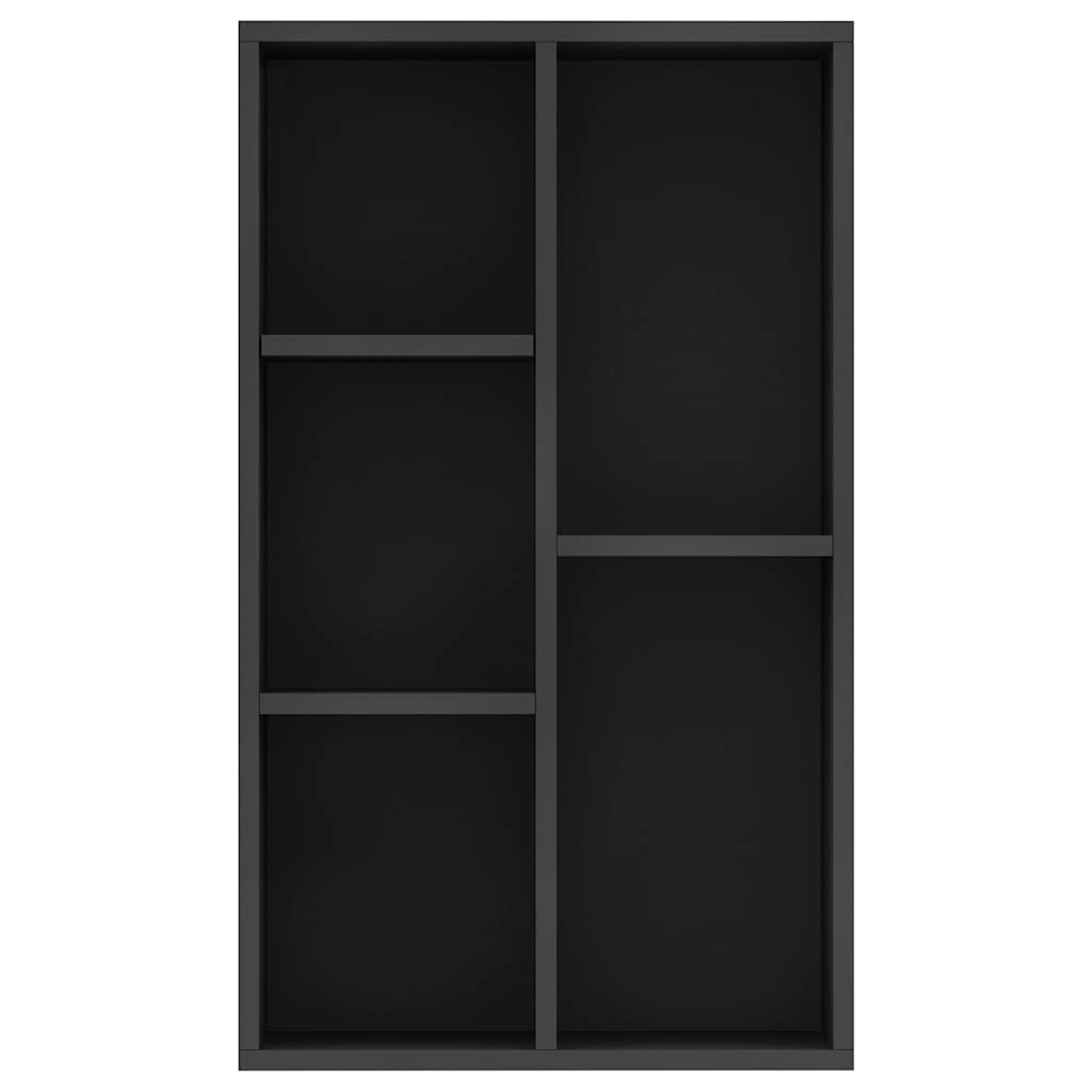 vidaXL Ραφιέρα / Βιβλιοθήκη Μαύρη 50 x 25 x 80 εκ. από Επεξ. Ξύλο