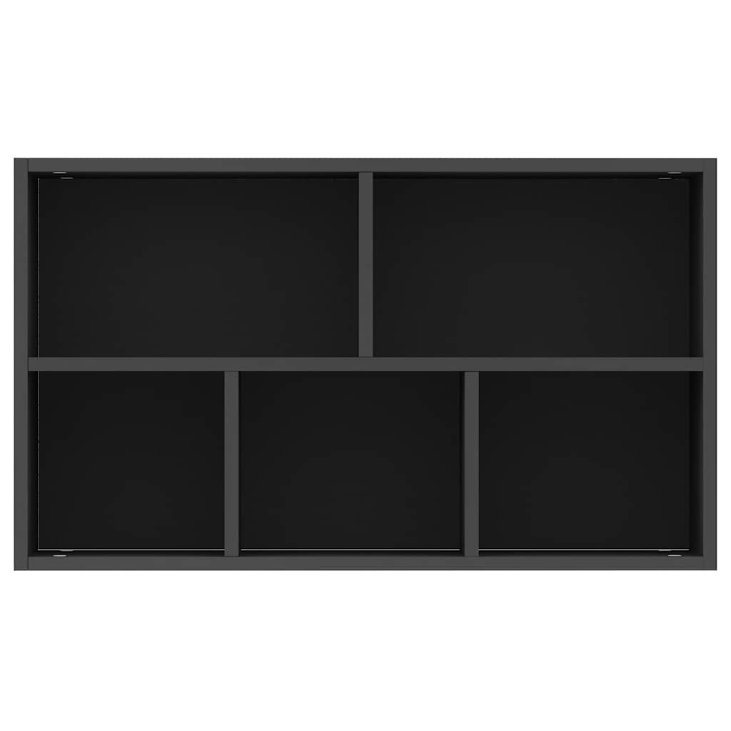vidaXL Ραφιέρα / Βιβλιοθήκη Μαύρη 50 x 25 x 80 εκ. από Επεξ. Ξύλο