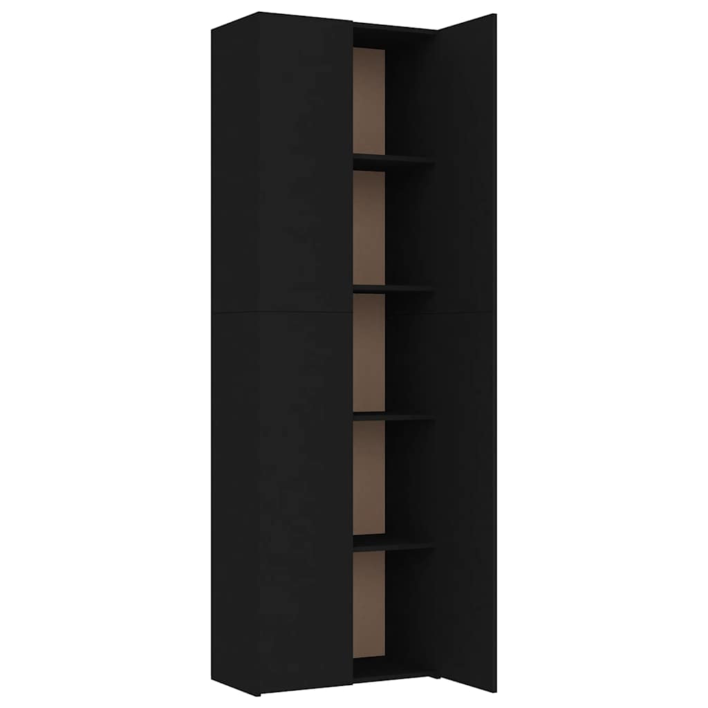vidaXL Ντουλάπα Γραφείου Μαύρη 60 x 32 x 190 εκ. από Επεξ. Ξύλο