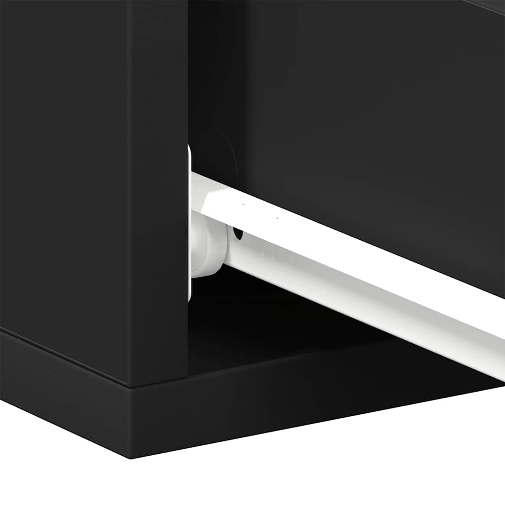 vidaXL Κομοδίνα Κρεμαστά 2 τεμ. Μαύρα 40x30x15 εκ. από Επεξ. Ξύλο