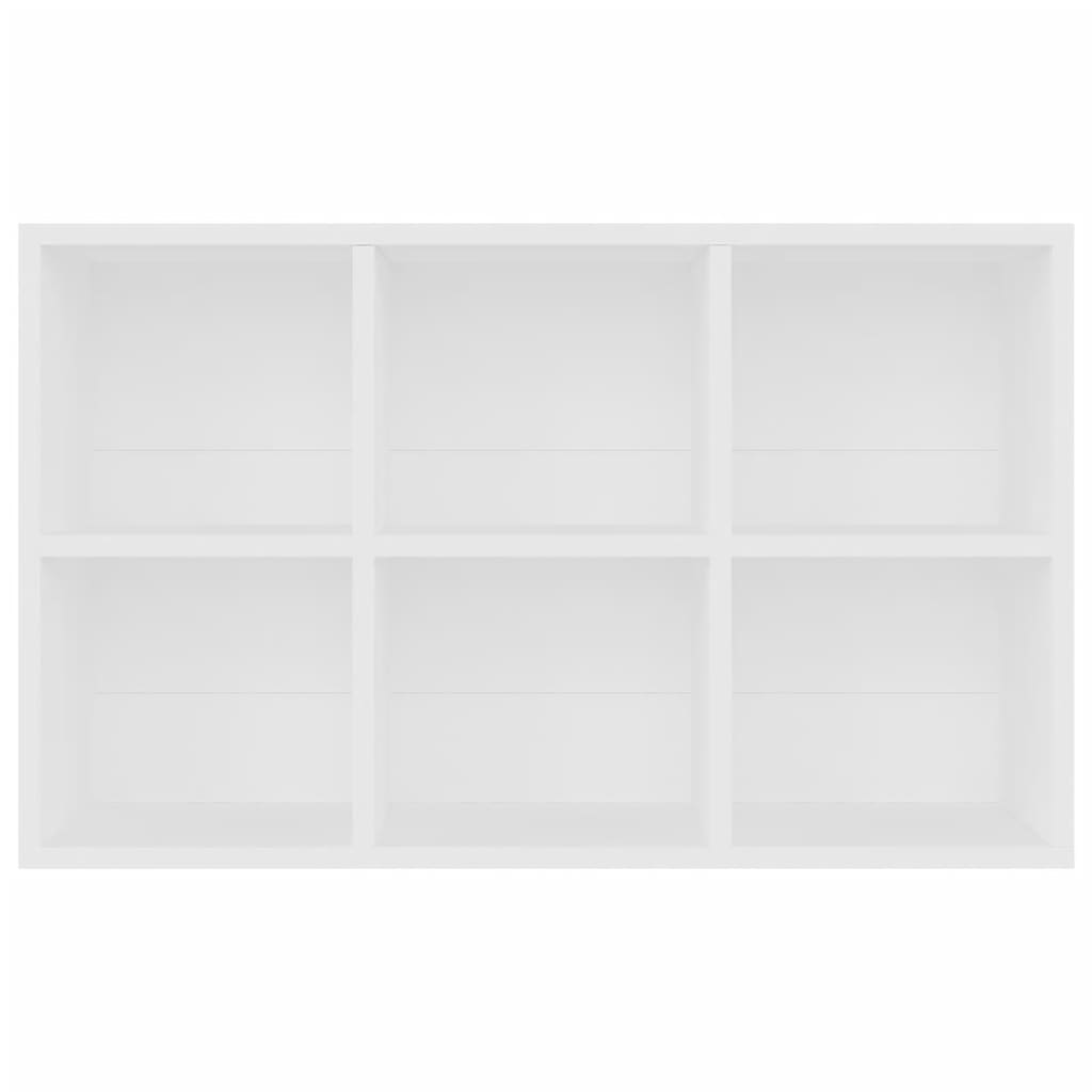 vidaXL Ραφιέρα / Βιβλιοθήκη Λευκό 66x30x98 εκ. από Επεξεργασμένο Ξύλο