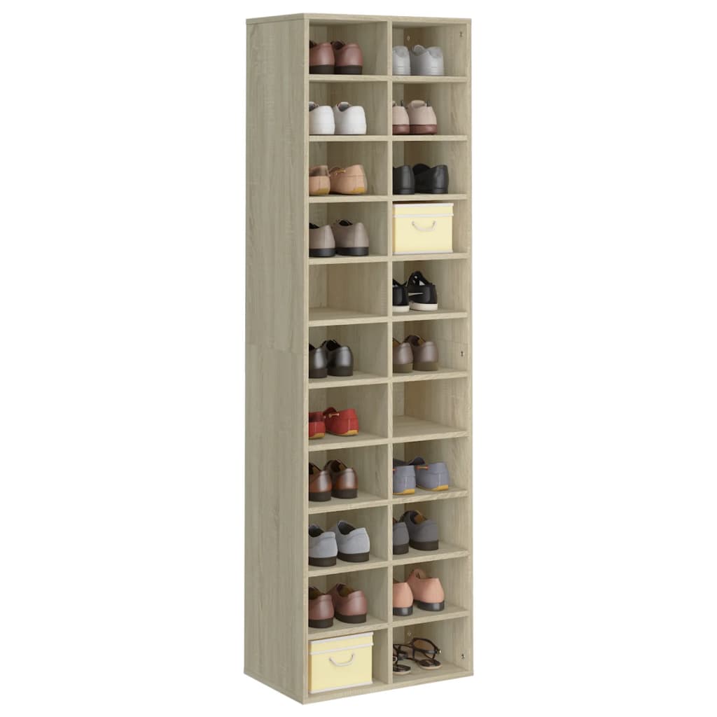 vidaXL Παπουτσοθήκη Sonoma Δρυς 54 x 34 x 183 εκ. Επεξεργασμένο Ξύλο