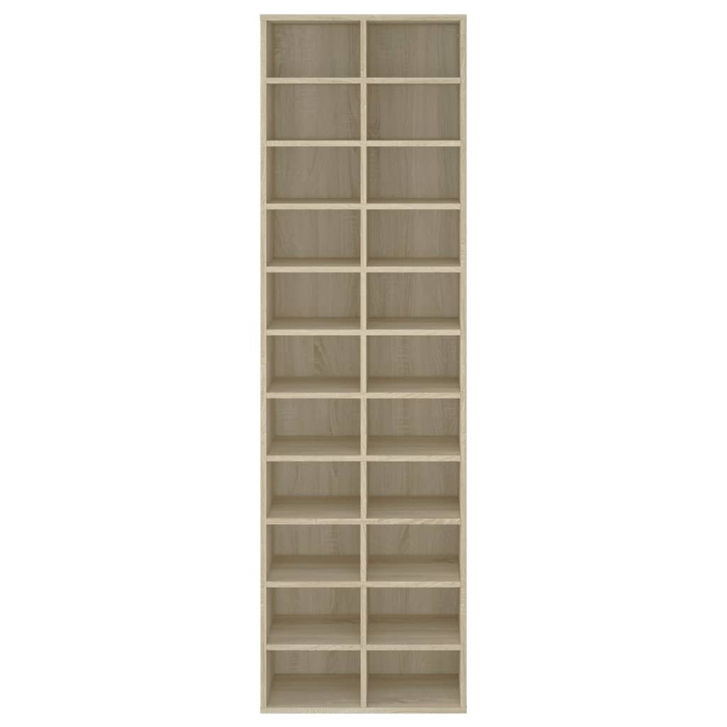 vidaXL Παπουτσοθήκη Sonoma Δρυς 54 x 34 x 183 εκ. Επεξεργασμένο Ξύλο