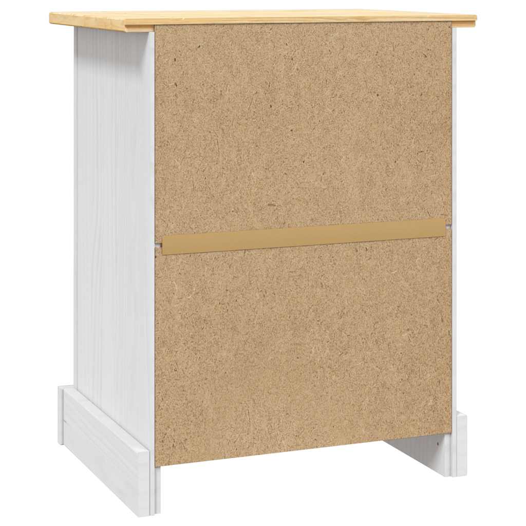 vidaXL Κομοδίνο Μεξικάνικο Στιλ Corona Λευκό 53x39x67 εκ. Ξύλο Πεύκου